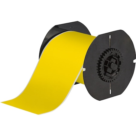 Brady B33 Continuous Weather Resistant Outdoor Polyester Labels 4 in W x 100 ft L YL B33C-4000-8591-YL